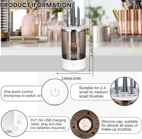 Automatic Multi Brush Cleaner Magic Spin Brush Cleaner | Ready in Seconds